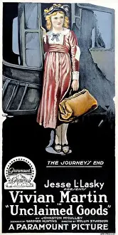 Vintage movie poster for the American comedy western film Unclaimed Goods (1918)