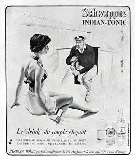 Young Couple Prints: Vintage or Old Advert, Advertisement