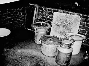Gujarat Prints: Vintage old pots in the cellar