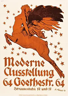 Old Advertisement Prints: Vintage poster - Adolf Munzer 'Modern Exhibition - Moderne Ausstellung' (1907)