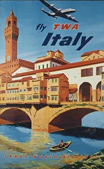 Promotional Prints: A vintage promotional poster from Trans World Airlines (TWA)