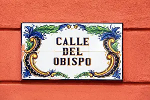 Havana Prints: Vintage Street Signs, Old City, Havana, Cuba