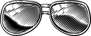 Spectacles Prints: Vintage Style Sunglasses Icon Illustration