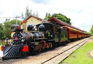 Brazil Prints: Vintage train in Tiradentes, Brazil