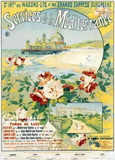 Vintage Poster Prints: Vintage travel poster - Anonymous artist - Services de la Mediterranée