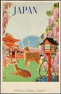Prints of Vintage; Travel; Poster; promoting; tourism; destinations; Japan Wish You Were Here Prints: Vintage; Travel; Poster; promoting; tourism; destinations; Japan