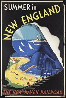 Wish You Were Here Collection: Vintage Travel Poster - Summer in New England