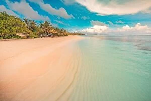 Images Dated 10th May 2018: Vintage tropical beach background, relaxing and calming beach scenery