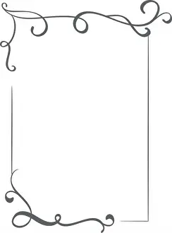 Filigree Prints: Vintage vector decorative hand drawn frame and borders