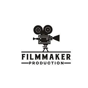 Reel Prints: Vintage Video Camera Logo design for movie or cinema production