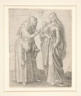 The Virgin with Child and St. Anne. Artist: Lucas van Leyden, Netherlandish, 1494–1533