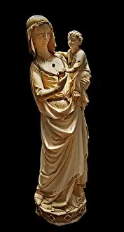 Ivory Prints: Virgin and Child statuette 12th Century Paris Comes from the Ivory Treasure of Sainte Chapelle in Paris