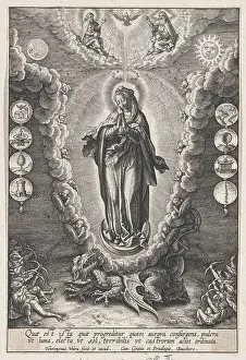 Liturgy Prints: The Virgin with the Symbols of the Lauretanian Litany ca
