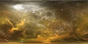 Virtual Reality Prints: Virtual reality stellar system and nebula
