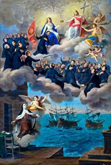 Art Movement Prints: Vision of S. Teresa d'Avila by Giuseppe Bagnasco (Palermo 1807 - 1882)