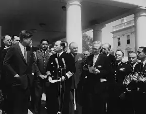 International Relations Prints: Visit of members of the Inter-American Defense Board in the Rose Garden
