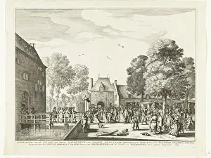 Northern Netherlands Prints: Visit of Queen Henrietta Maria to Adriaen Pauw on the Slot in Heemstede