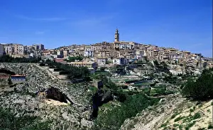 Valencia Prints: VISTA DEL PUEBLO. Location: EXTERIOR. Bocairent. Valencia. SPAIN