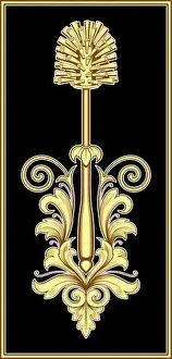 Bristle Prints: Vladimir Putin's golden toilet brush in the Empire style