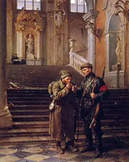 Vladimir Serov (Soviet Russian artist) The Winter Palace is Captured, 1950scene from the russian revolution