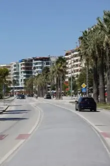 Vlorë, Albania, Sunday 2 September 2023 cameria road rruga cameria road running along the coast of the Adriatic Sea