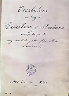 Biblioteca Nacional Coleccion Prints: VOCABULARIO EN LENGUA CASTELLANA Y MEXICANA - 1555