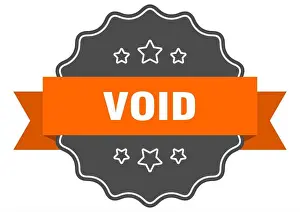 void isolated seal. void orange label. void