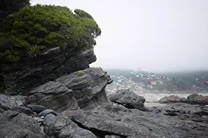 Playa Prints: Volcanic rock formation on Pacific coast of Chile