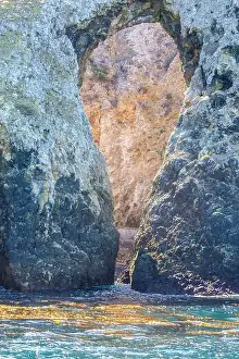 Southern California Prints: Volcanic rock formations in the Channel Islands National Park, California