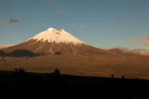 Sierra Prints: Volcano Cotopaxi and Morurco seen from the west at sunset, Andes of Ecuador