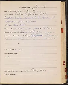 This volume continues the identification of burial places for Ohio soldiers who fought in the War of 1812
