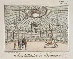 VUES DE PARIS, NUMBER 14 - AMPHITHEATER DE FRANCONI Dorgès. Vues de Paris, numéro 14 - amphithéâtre de Franconi'. Gravure. Paris, musée Carnavalet