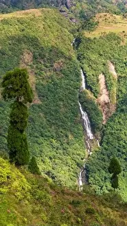 Wah Bnao waterfall is a beautiful and tiered waterfall at Meghalaya