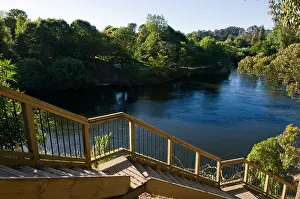 Stair Prints: Waikato river and wooden steeps
