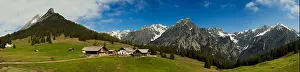 Karwendel Prints: Walder Alm alpine pasture, with Vomper Chain at the rear