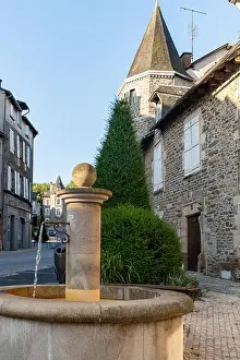 Valley View Prints: Walking in Uzerche, historical fortified royal patronage medieval town in Correse department