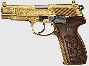 Handgun Prints: A Walther P 88 deluxe model, engraved