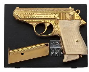 A Walther PPK, luxury model, engraved