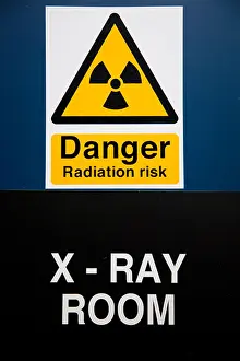 Radiography Prints: Warning Sign on the Door of Radiography Room