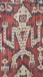 Weaving Prints: Warp ikat from Borneo Detail of an Iban fabric with anthropomorphic motifs from Sarawak MALAYSIA