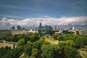 Dron Prints: Warsaw, drone, bird view, aerial