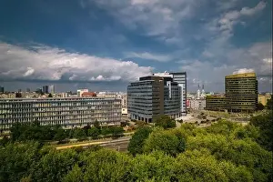 Dron Prints: Warsaw, drone, bird view, aerial