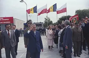 Lata 80 Prints: Warszawa 06.06.1984. Oficjalna wizyta w Polsce sekretarza generalnego Rumuñskiej Partii Komunistycznej (RPK)