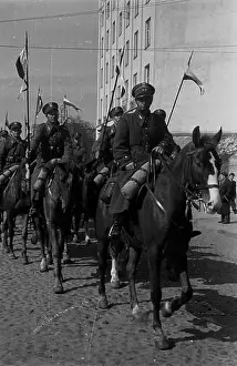 Ulan Prints: Warszawa, 1947-04-13. Uroczyste rozwi¹zanie 1 Warszawskiej Dywizji Kawalerii