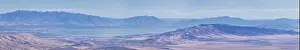 Wasatch Front Rocky Mountain landscapes from Oquirrh range looking at Utah Lake during fall