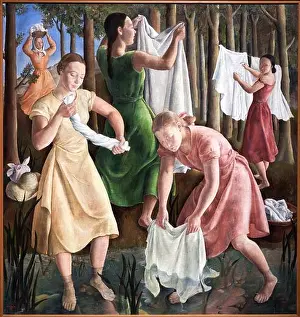 Gallery Prints: Washerwomen, 1934, Oil on canvas, Rosario de Velasco (1904-1991)