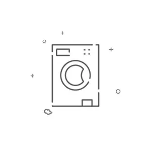 Related Prints: Washing machine simple vector line icon