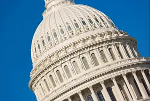Capitol Prints: WASHINGTON, DC, USA - Tilted view of United States Capitol building dome