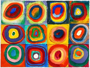 Gouache Prints: Wassily Kandinsky, abstract painting in watercolour