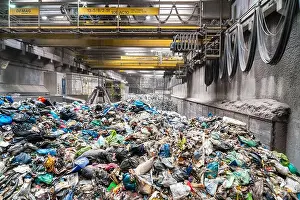 Frankfurt Prints: Waste bunker in a waste-to-energy plant